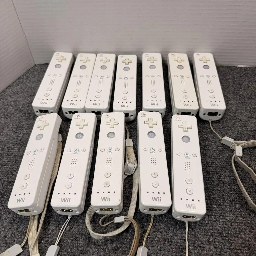 Lot Of 12 Nintendo Wii Remote Controller RVL-003 White OEM Bluetooth Tested